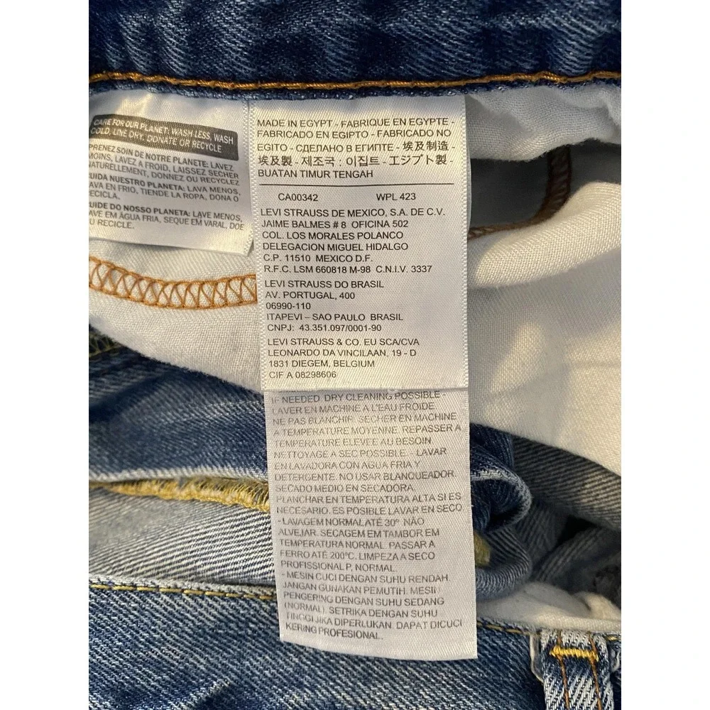 Levis 550 Jeans Mens 38x29‎ Blue Relaxed Fit Tapered Leg Grunge Classic Casual